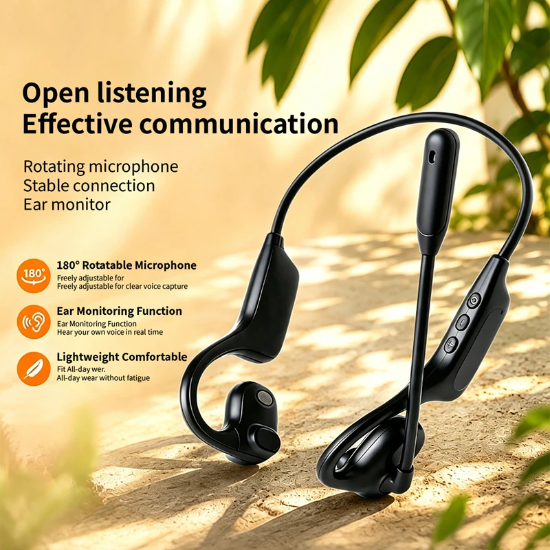 Type C Wired Earphones With Mic - Cuffie wireless a conduzione ossea con